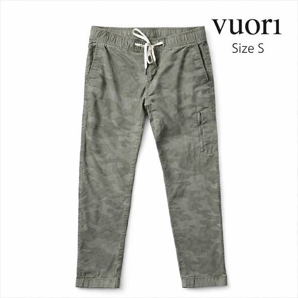 Vuori Pants - Vuori Ripstop Pant Womens Size Small Green Camo Drawstring Slim Tapered Jogger